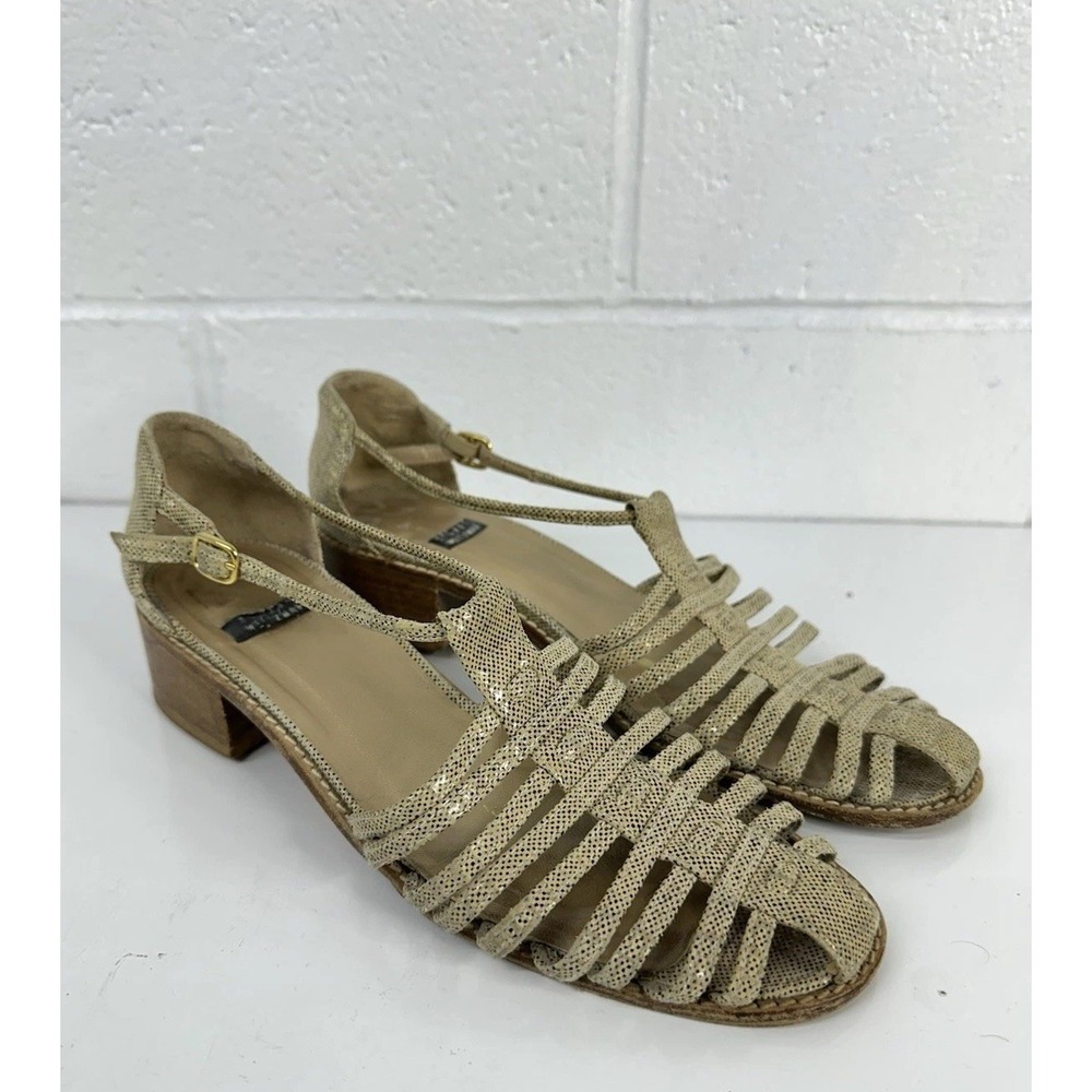 Vintage Stuart Weitzman Sandals Gold Gladiator Size Gorgeous Summer Sandals 9